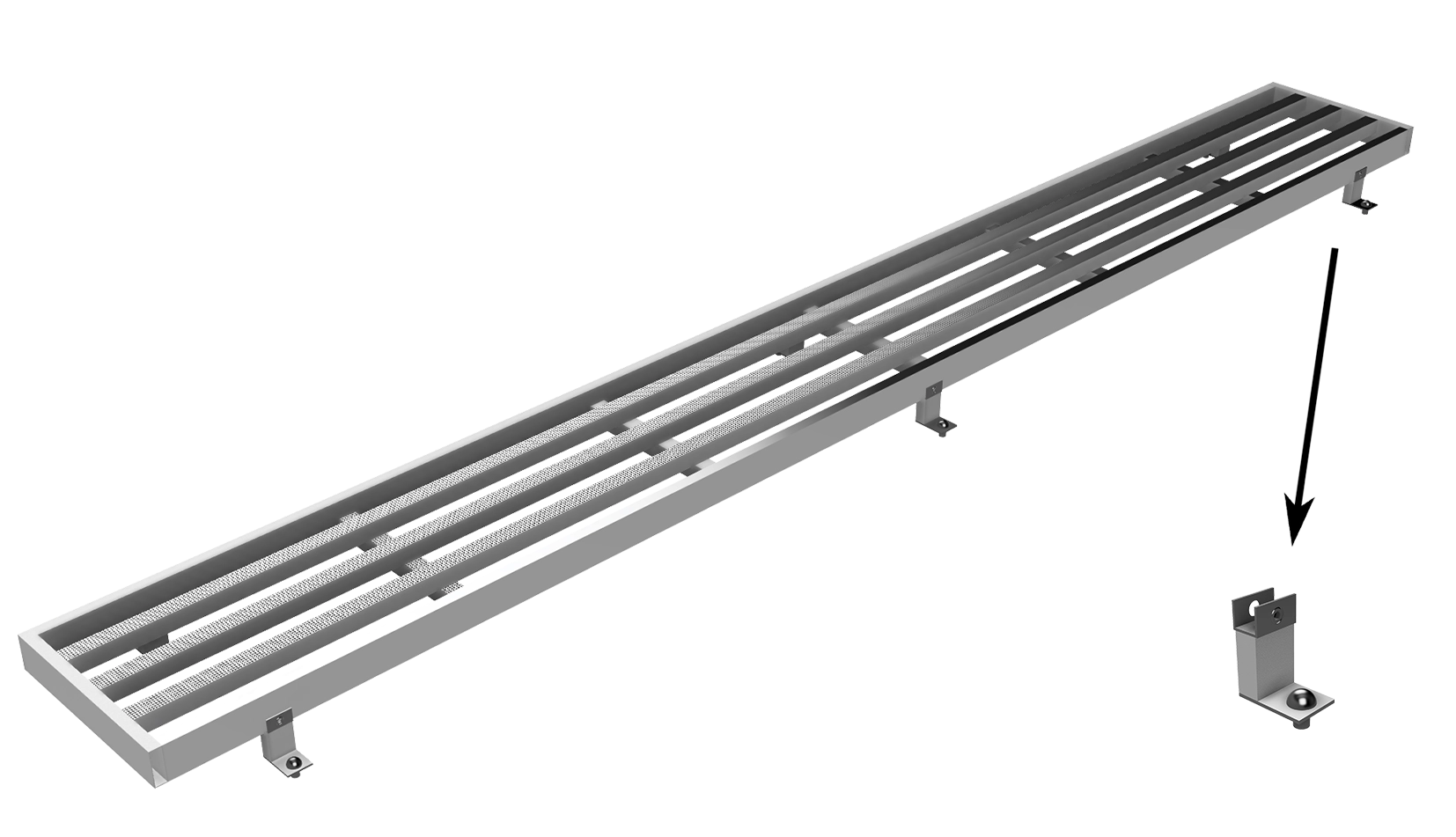 Walkway fixing mechanism on trapezoidal roof